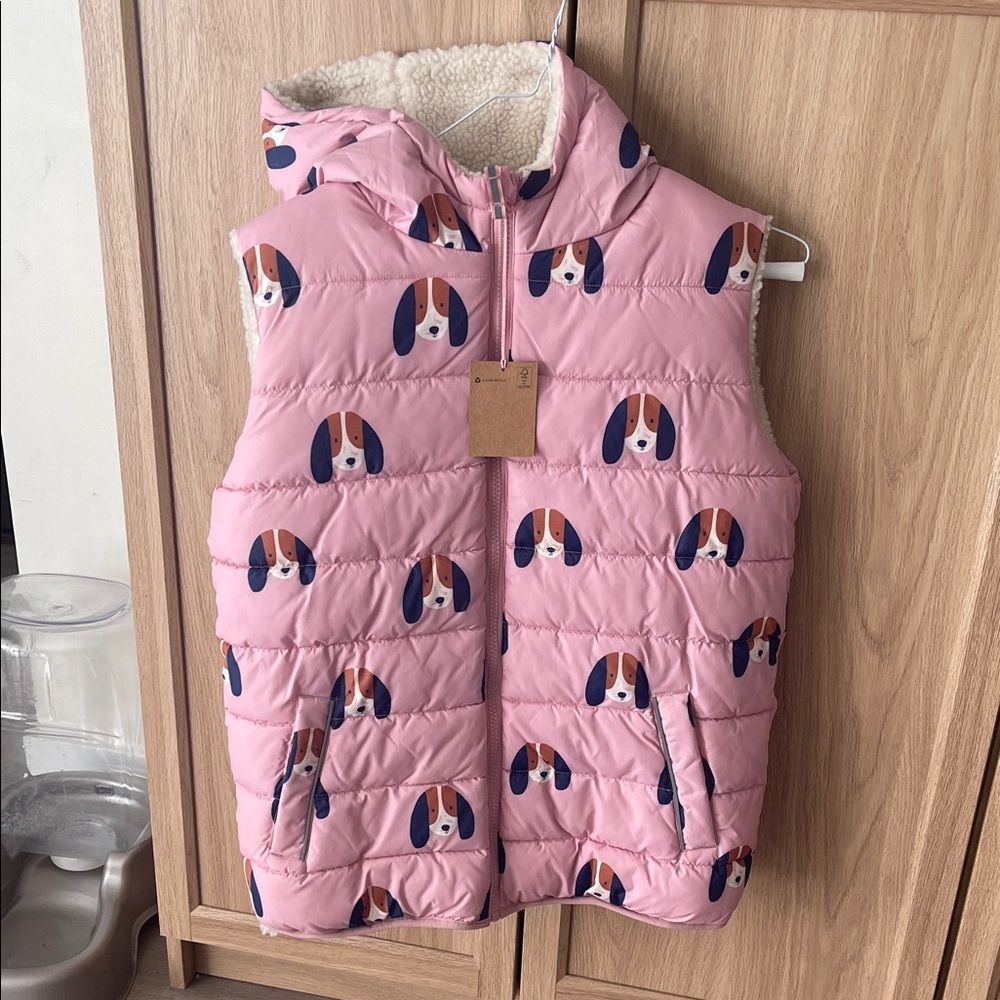 Boden Dog Puffer Sherpa Vest - Size 12 Kids or Adult Medium